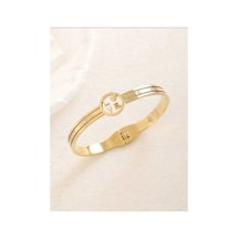 Gold Love Yazılı Çelik Kelepçe Bileklik Gold - 660684388 Gold