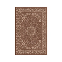 Kartela Halı Aven Halı Jüt Taban Dokuma Halı Kahverengi - 100 X 150 Cm