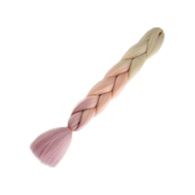 Afrika Örgülük Ombreli Sentetik 100 Gr. / Platin / Soft Turuncu / Soft Lila - Uxfo-462955 Çok Renkli