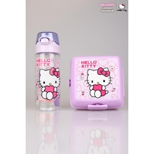 Yeni Sezon Lisanslı Hello Kıtty 500 ML Trıtan Matara ve 2 Katlı Beslenme Kabı Seti
