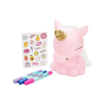 64125 Sun-htı-sbr-hobi Set Unıcorn Boyama+stıcker Işıklı 10pcs Mixed