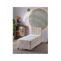 Beehanem Bengü Modern Başlık + Yatak + Baza Seti 90x190 Krem Tek Kişilik Depolama Alanlı 3'lü Takım 90 x 190