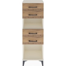 Arges Dolap Tek Raflı 4 Çekmeceli 44x30x134 Aytaşı-çam Aytaşı