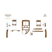 Mercedes Vito Panelvan Torpido Kaplama 1999-2004 24 Parça Açık Meşe