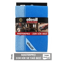 Ellesill Masterpro Mor Zor Kir Bezi 40x40 Cm 1 Adet - Zorlu Kir, Yağ, Kireç Ve Kurumuş Lekeler İçin Temizlik Mavi