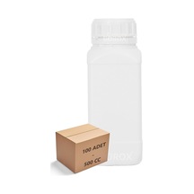 Numune Şişe Plastik Kare 500 Ml. Kilit Kapaklı 100 Adet / Koli