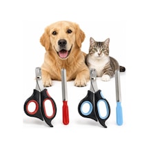 Sogud Kedi Ve Köpek Tırnak Makası - Evcil Hayvan Tırnak Kesme Makası Ve Metal Törpü - 2 Parçalı Ergonomik Pati Bakım Seti - Kaymaz Saplı Kedi Köpek Bakım Aleti - Stok Durumuna Göre Renk Gönderilir