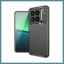 Trendexa Mi 15 Pro Uyumlu Kılıf Auto Focus Karbon Kapak - Siyah Mac