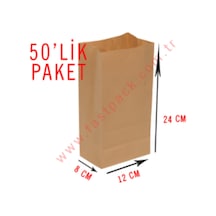 50 Adet 12Cmlik Kraft Poşet