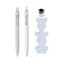 Uni-ball Zento Hibrit Jel Tükenmez Kalem 0.7 Mm Mavi Mürekkep 2 Adet Uniball Çok Renkli