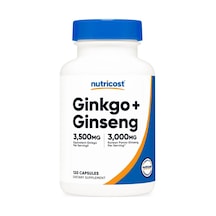 Ginkgo 3,500 Mg + Ginseng 3,000 Mg 120 Capsules -zihinsel Performans Ve Enerji Desteği
