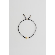 So Chic Minimal Stil 18 Ayar Sarı Altın Kaplama Ayarlanabilir Gümüş Bileklik