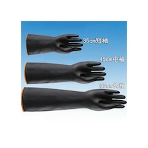 35/45/55 Cm Siyah Eldiven Ağır Hizmet Tipi Lastik Eldiven Asit