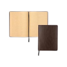 Samsill Vintage Sert Kapaklı Defter, Büyük Pu Deri Yazı Defteri, 18,5 X 25,5 Cm, 100 Parşömen Tarzı Çizgili Çarşaf 200 Sayfa , Koyu Kahverengi 103 Ivory