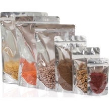 Doypack Metalize Şeffaf Kilitli 18X29X50 Adetli