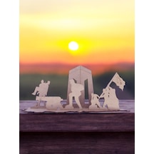 Türk Kahramanları Çanakkale Şehitleri Anma Büyük Boy Ahşap Hobi B