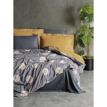 Cotton Box Modern Çift Kişilik Nevresim Takımı Strew Gri