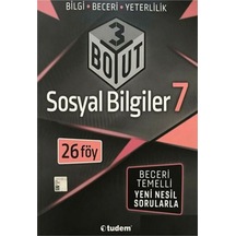 7 Sınıf Sosyal Bilgiler 3 Boyut Soru Bankası Tudem Yayınları