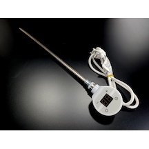 Sern 400w Beyaz Renk Yuvarlak Dijital Hp015 Model Havlupan Isıtıcı Rezistans 230v L:370mm 1/2'' Yarım Parmak