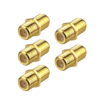 F Konnektör F Ara Altın Sarısı 5 Adet Kablo Ek Ara Aparatı Gold