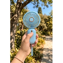 Mini Taşınabilir Fan Type-c Şarjlı El Vantilatörü Mavi Fn-65