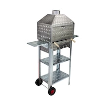 Metehan MTH-87 Davlumbazlı - Bacalı - Kanatlı - Lama Izgaralı - İki Tekerlekli Mangal