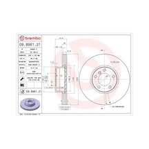Bmw 530d E39 Fren Diski On 1999-2003 Brembo 09896121 2adettir