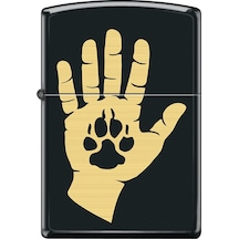 Zippo Hand And Paw Print Design Çakmak Çok Renkli