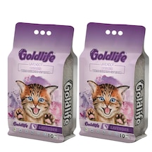 Goldlife Premium Lavender Kedi Kumu 10 Lt 2 Adet Ince Taneli