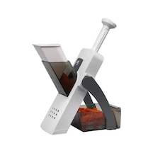 Çok Fonksiyonlu Sebze Kesici Güvenli Mandoline Mutfak Dilimleme Açık Gri