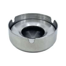 Paslanmaz Çelik Kapaklı Küllük, Ofis Ve Ev Tipi Rüzgara Dayanıklı Metal Kül Tablası, 8 Cm