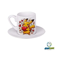 Pikachu Türk Kahvesi Fincanı 0158 Beyaz