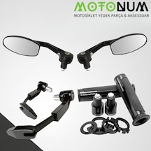 Yamaha Xmax 125 Modifiye Seti-siyah-oval Gidon Ayna-md07739