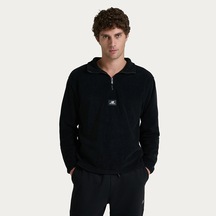 New Balance Lifestyle Men Half Zip Erkek Sweatshirt Mnc3620-bk Siyah