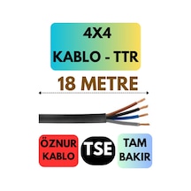 Öznur 4x4 Ttr Kablo Metre Seçenekli Siyah - 18 Metre