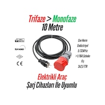 Bemis Elektrikli Araç Uyumlu Seyyar Uzatma Kablosu 10metre Cee Norm 1/16a Fiş 5/32a Priz 3x2,5 Ttr 1/16a Fiş 5/32a Priz 3x2,5 Ttr