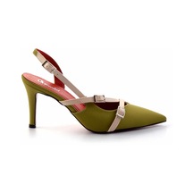 Yeşil Bej Nubuk Kadın Klasik Topuklu Ayakkabı K01455018501 001