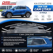 Kia Stonic 2018+ Krom Cam Çerçevesi 10 Parça