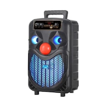 Karaoke Mikrofonlu Bluetooth Hoparlör Fm Radyo Sd Kart Usb Girişli Taşınabilir Şarjlı Speaker