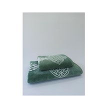 Majolika Büyük Boy Havlu Seti 100x150 Cm- 50x90cm - Yeşil