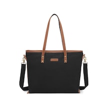 Kanvas Kumaş Kadın Omuz Çantası Smart Bags 1330 Siyah