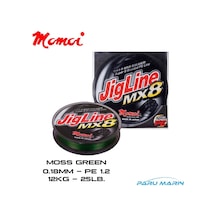 Momoi Jigline Mx8 0.18Mm 300Mt. Yeşil Ip Misina