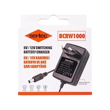 Akü Sarj Cihazı Sertec Bcrw1000 6v/12v 1a Kademeli Batarya Ve Akü Şarj Adaptörü