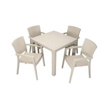 Depootoptan Mandella Elit Rattan 90 x 90 CM Zeus Koltuk Masa Takımı Çölbeji Bej Depootoptan Mandella Elit Rattan 90 x 90 CM Zeus Koltuk Masa Takımı Çölbeji Bej