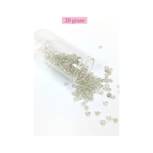 Dökme Cam Kum Boncuk Büyük Boy 6/0 4 Mm - 20 Gram - Şeffaf - Bnc086