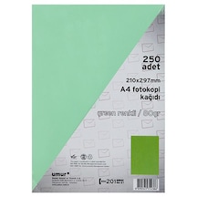 Umur A4 Renkli Fotokopi Kağıdı 80 G 250 Yaprak - Yeşil
