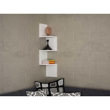 Dekorister Corner Duvar Rafı Beyaz