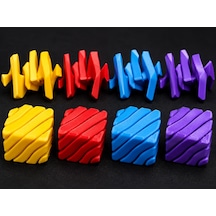 Bezos 3d Baskı Fidget Puzzle Küp - Hareketli Dönüşebilen Stres Giderici Zeka Oyuncağı, Masaüstü Fidget Küp-mavi Mbt06