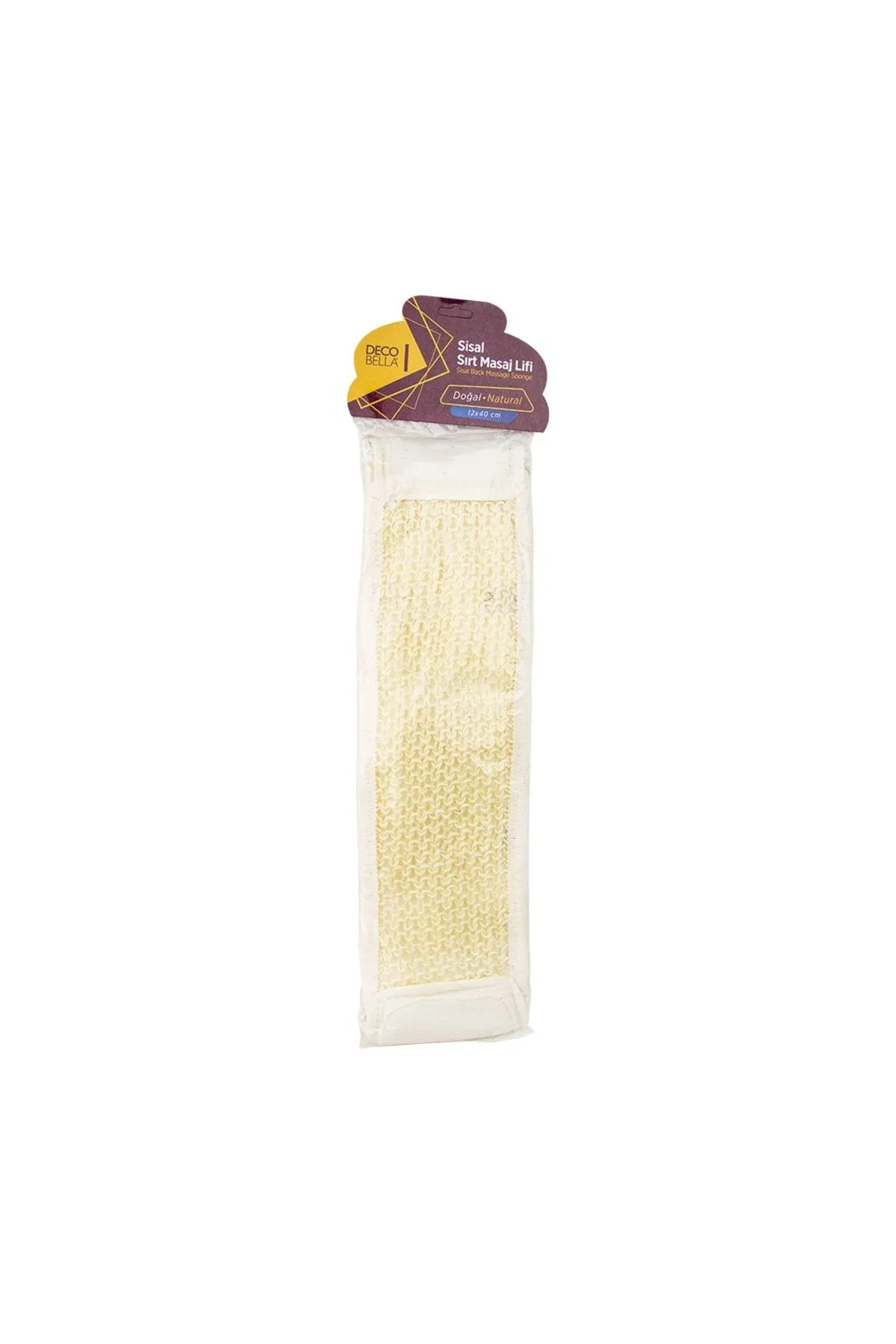 Sisal Organik Sırt Masaj Lifi, Doğal Ve Derinlemesine Temizlik, Peeling, Natural