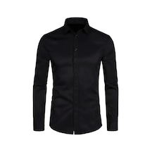 Erkek Slim Fitt Uzun Kol Gömlek 2290 Bgl-st04378 Siyah Erkek Slim Fitt Uzun Kol Gömlek 2290 Bgl-st04378 Siyah